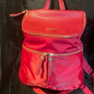 Simply Noelle Red Backpack with Gold Hardware